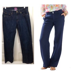 Lilly Pulitzer Set of Two Pants Jeans Size 2